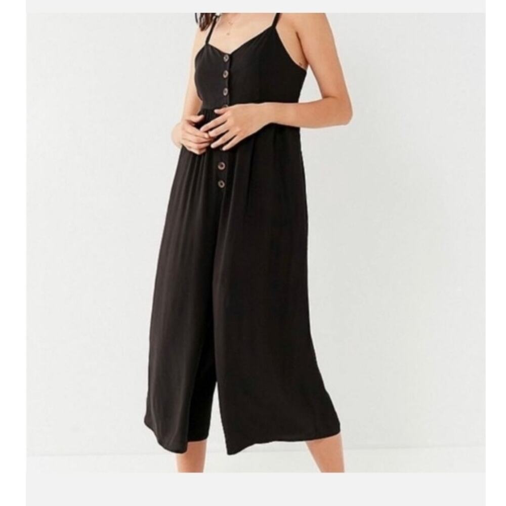 Urban Outfitters Wide Leg Jumpsuit Women's XS Black Boho Retro Casual Beach